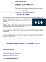 Final Exam Summit 1a PDF: Download Here
