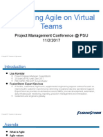 Remaining Agile On Virtual Teams: Project Management Conference at PSU 11/2/2017