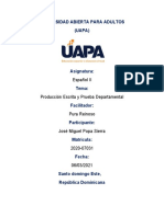 Producción Escrita y Prueba Departamental