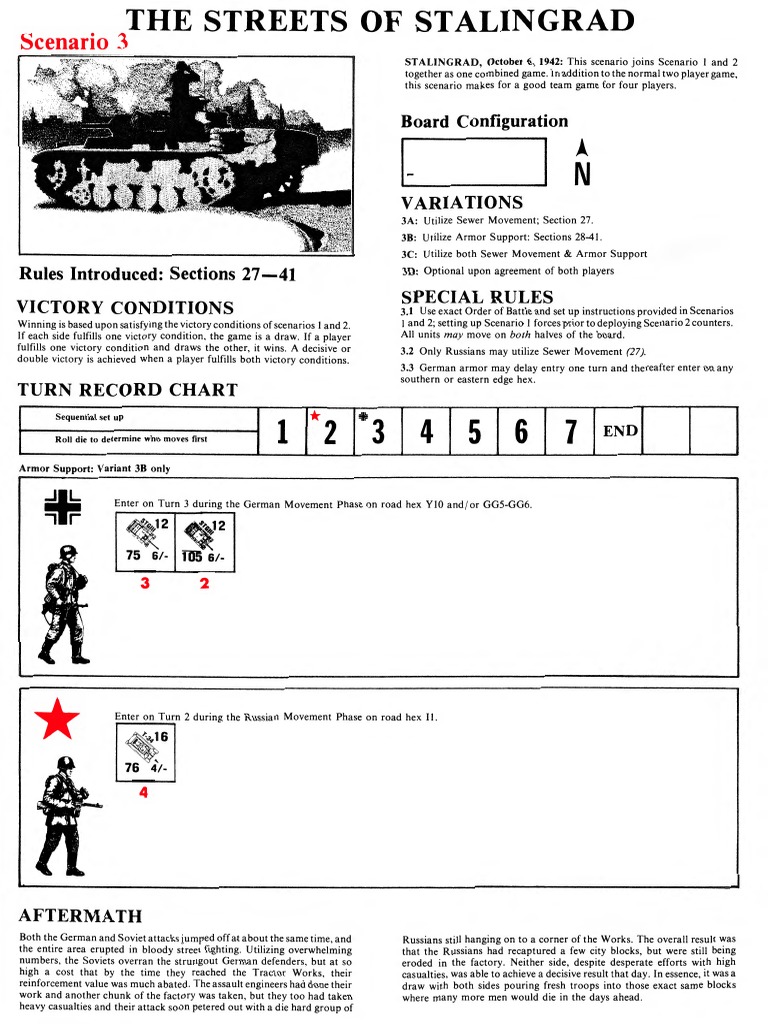 Avalon Hill Squad Leader Scenario 3 | PDF | Warfare Of The Industrial ...