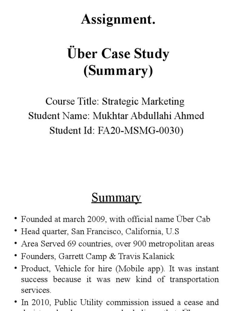 Über Case Study: Growth & Challenges | PDF | Taxicab | Transport