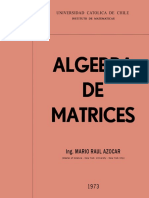 Álgebra de Matrices - Prof. Mario Azócar Azócar