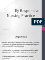 Culturally Responsive Nursing Practice.Distance learning (S)