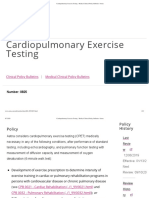 Cardiopulmonary Exercise Testing - Medical Clinical Policy Bulletins - Aetna