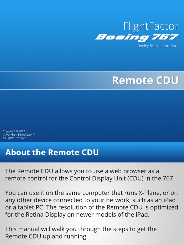 767 Remote CDU Manual | PDF
