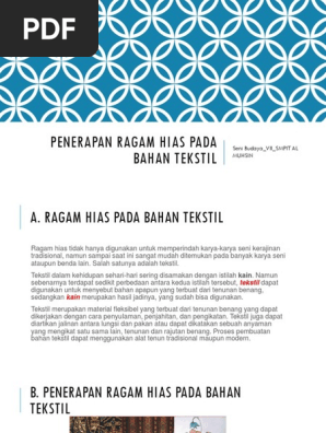 Penerapan Ragam Hias Pada Bahan Tekstil Pdf
