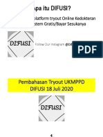 Apa Itu DIFUSI?: DIFUSI Adalah Platform Tryout Online Kedokteran Dengan Sistem Gratis/Bayar Sesukanya