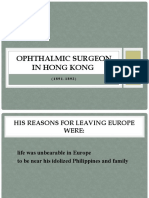 Ophthalmic Surgeon in Hong Kong (1891-1892