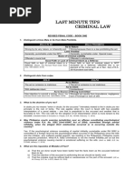 Criminal Law Last Minute Tips: Mala in Se Mala Prohibita