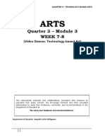 Quarter 3 - Module 3 WEEK 7-8: (Video Games: Technology-Based Art)