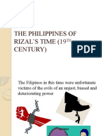 The Philippines of Rizal'S Time (19 Century)