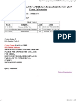 UPSC Scra - 2010 Exam Venue Response