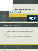 Practice Passive Voice in The 1. Grade - 1