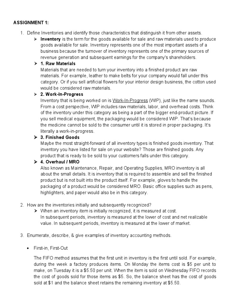 Understanding Inventory in Accounting | PDF | Cost Of Goods Sold ...