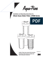 Whole House Water Filters: AP800 Series: Installation and Operating Instructions For