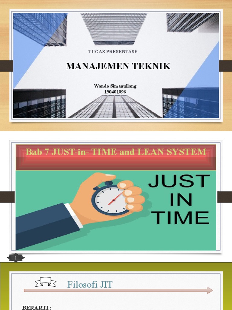 Filosofi Just-in-Time dalam Manajemen Teknik | PDF