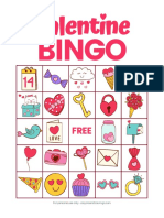 Valentines Day Bingo Game
