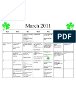 Shortcut To March Calendar