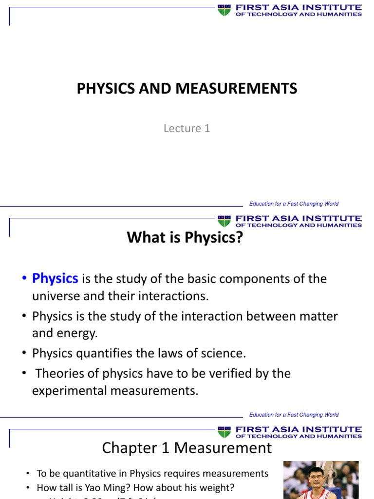 Physics Measurements and SI Units | PDF | Significant Figures ...