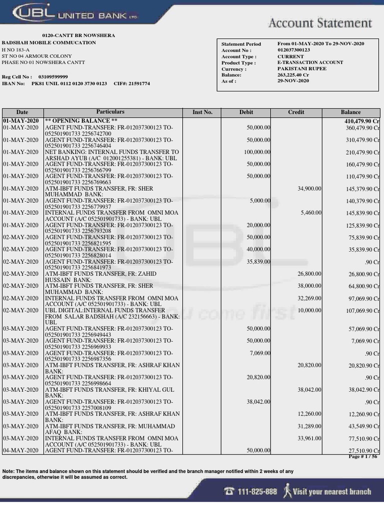 Badshah Mobile Statement | PDF | Debits And Credits | Money