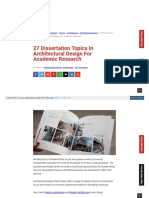 27 Dissertation Topics in Architectural Design For Academic Research