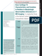 Knee Cartilage T2 Characteristics and Evolution in Relation To Morphologic Abnormalities Detected at 3-T MR Imaging