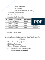 Log in With Database