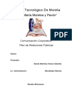 Plan de Relaciones Públicas del Tec de Morelia