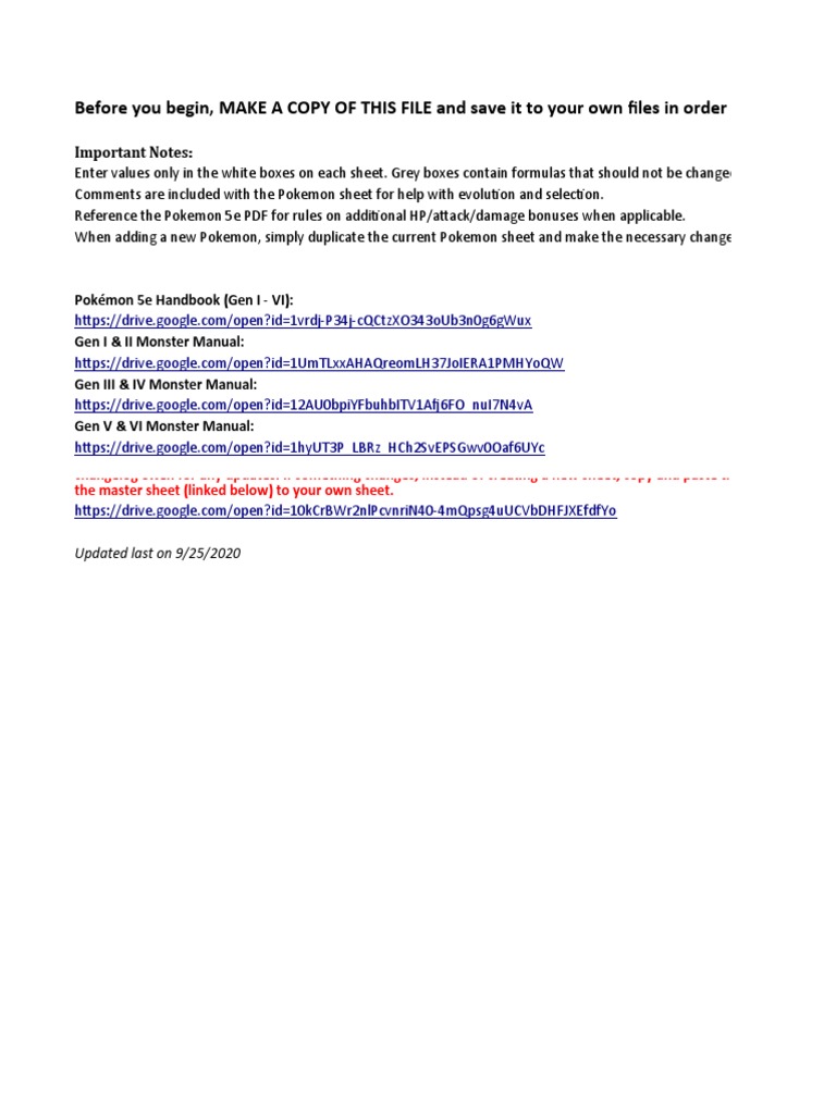 Pokémon 5E Builder Guide | PDF | Pokémon | Nintendo Franchises
