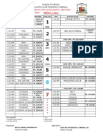 Schedule of Sacramental Services