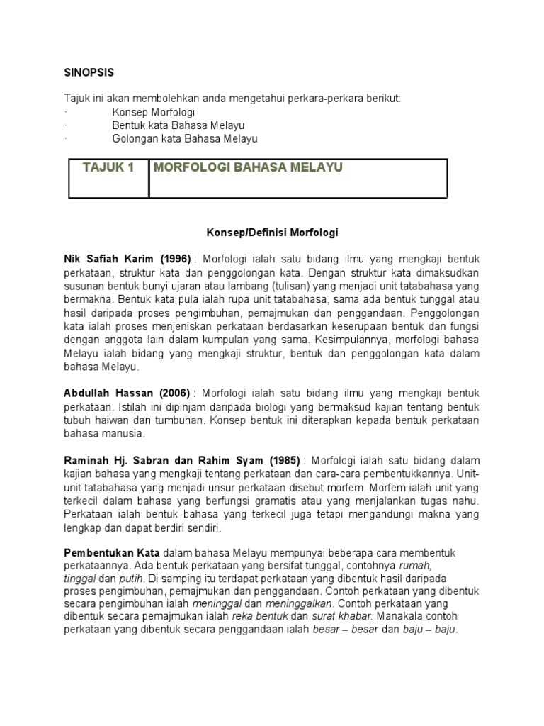 Bmm1054 Mofologi Bahasa Pdf