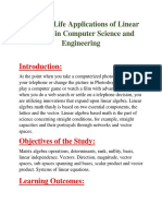 The Real Life Applications of Linear Algebra in Computer Science1