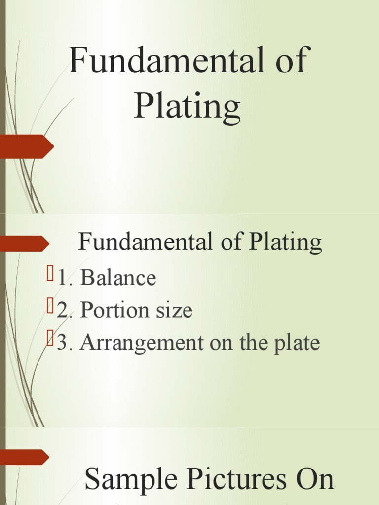 Fundamentals of Food Plating Techniques | PDF