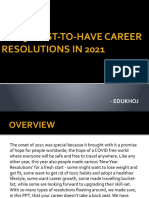 Top 5 Must-To-have Career Resolutions in 2021