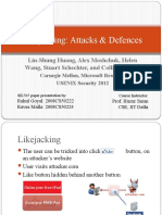 Clickjacking - Attacks & Defences