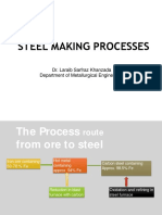 Steel Making Processes: Dr. Laraib Sarfraz Khanzada Department of Metallurgical Engineering
