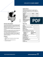 Grundfos Data Sheet: CM Booster PT Applications