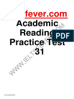 Ieltsfever Academic Reading Practice Test 31 PDF