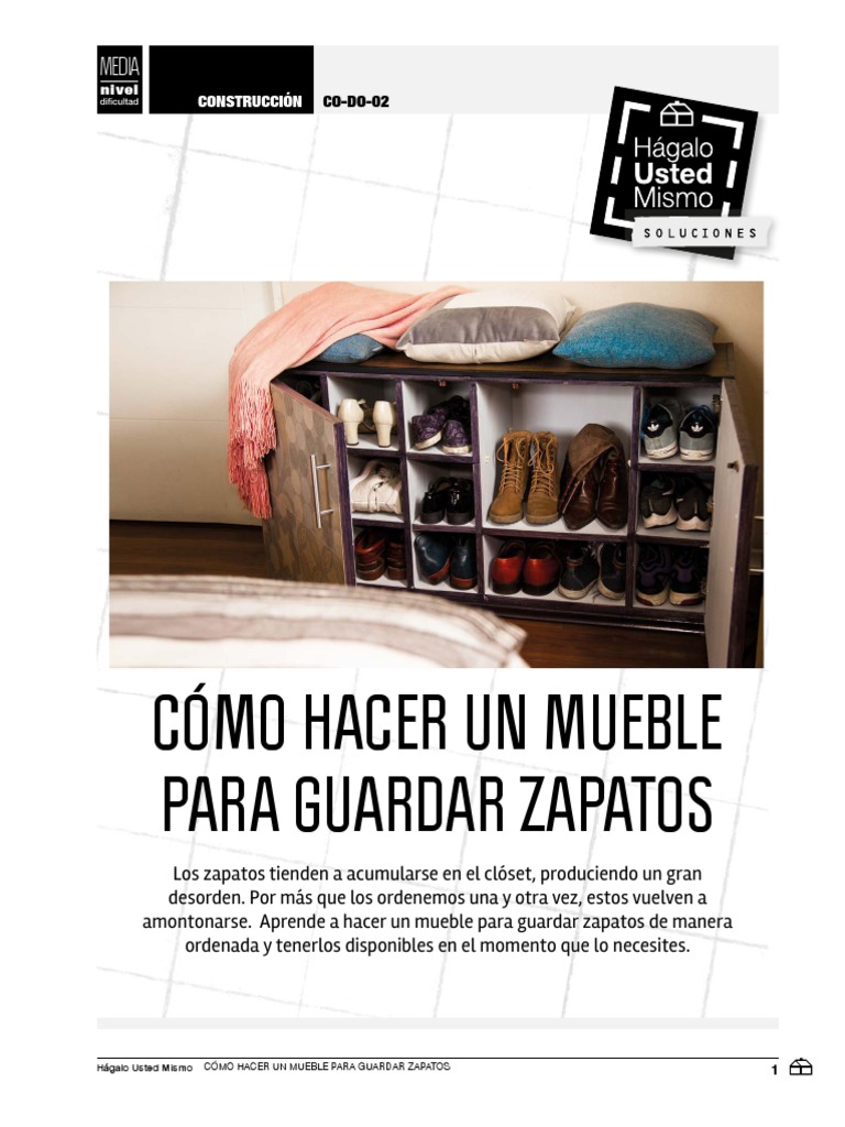CO DO 02 Como Hacer Un Mueble para Guardar Zapatos, PDF, Tornillo