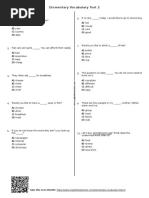 121 Elementary Vocabulary Test 2