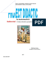 Proiect Didactic Matematica CL IV