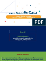 20 - Filosofia - 10.º e 11.º Anos - Falácias Informais (I)