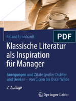 Klassische Literatur Als Inspiration Für Manager Anregungen Und Zitate Großer Dichter Und Denker - Von Cicero Bis Oscar Wilde by Roland Leonhardt