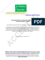 Accepted: Contralateral Effects by Unilateral Eccentric Versus Concentric Resistance Training