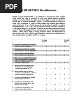 Servqual Questionnaire