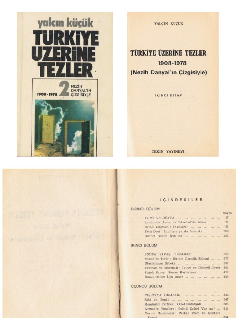 Yalcin Kucuk Turkiye Uzerine Tezler Ikinci Kitap