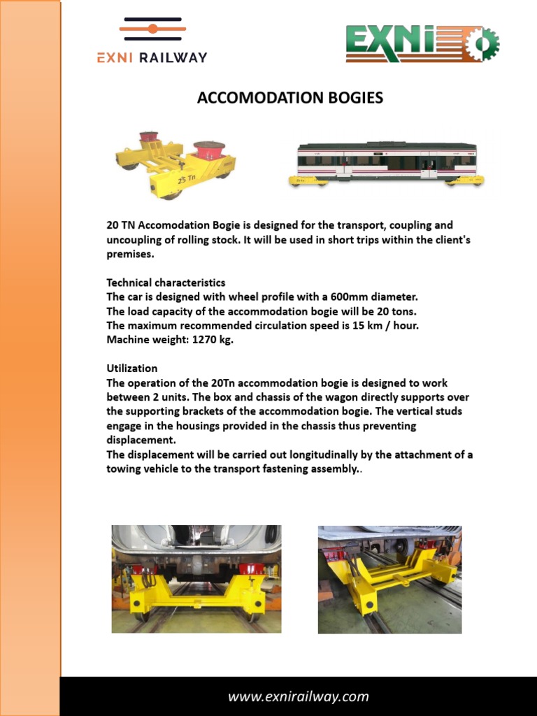 20T Accommodation Bogie Specifications | PDF