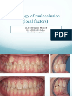 Aetiology of malocclusion: Local factors