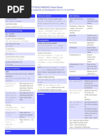 PYTHON PANDAS Cheat Sheet