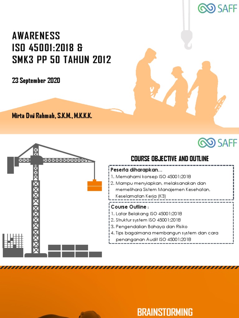 Awareness Iso 45001 Smk3 Pp 50 2012 Pdf